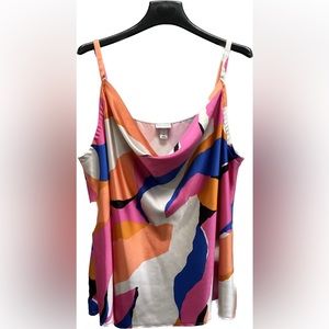 Ava & Viv | Abstract Silky Tank Top